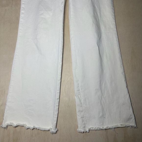 Marine Layer Full Length Raw Edge Bridget Flare Pant in Cream Size 4 - Picture 3 of 12